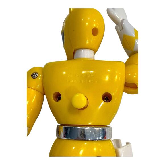 1994 Mighty Morphin Power Rangers Karate Choppin' Yellow Ranger Action Figure 8” - Picture 7 of 9